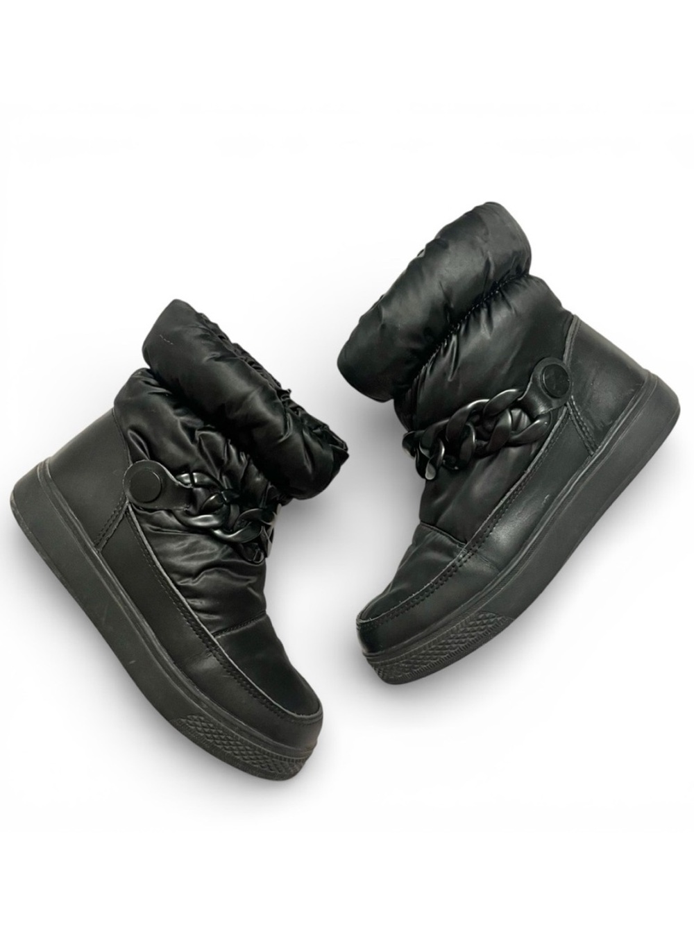 ARTICA Browns Exclusive Black Dale Waterproof Puffy Winter Snow Boots Chain 8